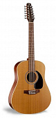 Seagull S12 Cedar QI + Case  12-струнная электроакустическая гитара Dreadnought с чехлом, цвет натуральный