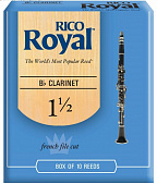 Rico RCB1015  трости для кларнета Bb, Royal (1 1/2), 10 шт. в пачке