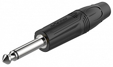 Roxtone RJ2P-BN разъем  Jack 1/4" моно с резиновым держателем под кабель, цвет черный