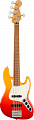 Fender Player Plus Active Jazz Bass V PF TQS бас-гитара, цвет оранжевый, чехол в комплекте
