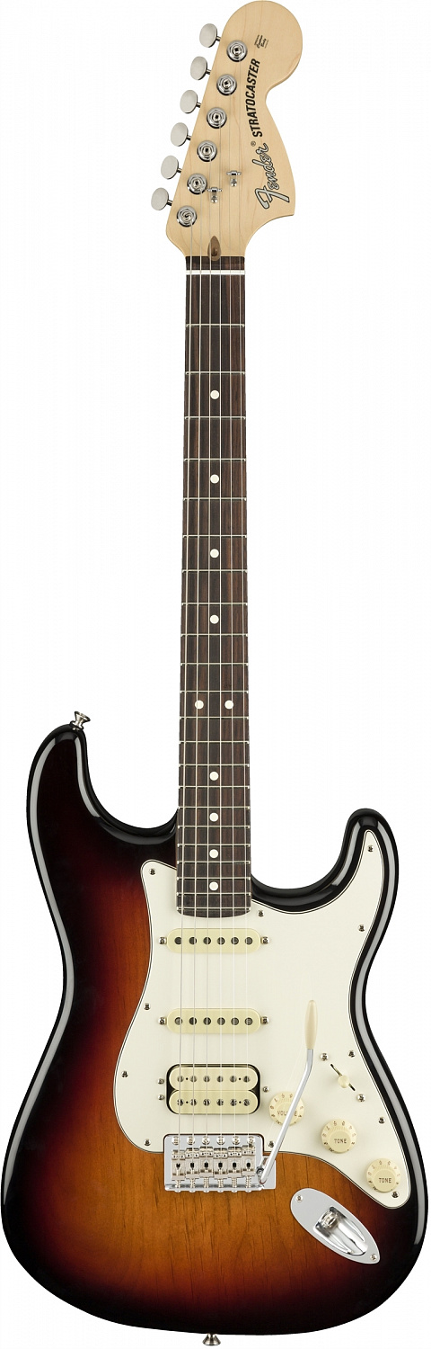 Fender American Performer Stratocaster® HSS, RW, 3-Color Sunburst электрогитара, цвет санбёрст, в комплекте чехол