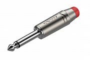 Roxtone RJ2PP-RD-NN  разъем  jack 1/4" моно, максимальный диаметр кабеля до 7 мм, цвет серебренный