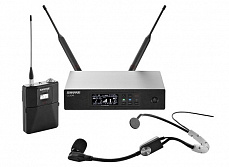 Shure QLXD14E/SM35 K51 радиосистема с поясным передатчиком QLXD1 и головным микрофоном SM35