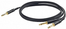 Proel CHLP210LU5 сценический кабель, Jack 6.3 мм стерео <-> 2х6.3 Jack моно, длина 5 метров