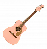 Fender Malibu Player Shell Pink электроакустическая гитара, цвет розовый