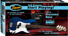 Fender SQUIER AFFINITY P-BASS&RUMBLE 15 AMP - METALLIC BLUE набор  бас-гитара Affinity P Bass®, цвет синий, корпус агатис, гриф клен, профиль С, накладка палисандр, 21 лад медиум джамбо, фурнитура хром усилитель Rumble™ 15 Amp, тюнер, кабель, наушники,...