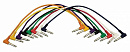 OnStage PC18-17QTR-R комплект интсрументальных кабелей, джек угловой <-> джек угловой, 8 цветов