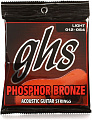 GHS S325 Phosphor Bronze набор струн для акустической гитары, 12-54