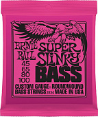 Ernie Ball 2834 струны для бас-гитары Super Slinky, 45-100, nickel roundwound