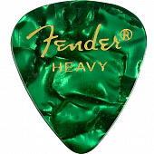 Fender 351 Shape Premium Picks Extra Heavy Green Moto 12 Count набор медиаторов, 12 шт, цвет зеленый перламутровый