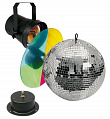 Showtec MirrorBallSet 20 см  комплект: шар зеркальный 20 см, прожектор PAR 36 с вращяющейся цветной насадкой