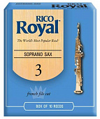 Rico RIB1030  трости для сопрано-саксофона, Royal (3), 10 шт. в пачке