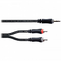 Cordial EY 3 WCC кабель Y-адаптер джек стерео 3.5 мм — 2 x RCA, 3 метра, черный