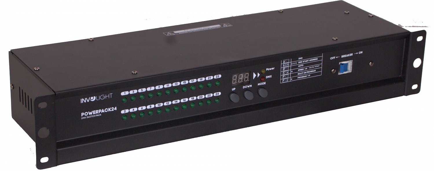 Involight PowerPack24 блок прямых включений, 24 каналов, сигнал управления DMX512
