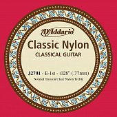 D'Addario J2701 первая струна E для классической гитары, калибр . 028 (0.77 мм)