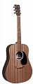 Martin D-X2E-04 Macassar  электроакустическая гитара, дредноут, цвет натуральный, чехол