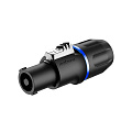 Roxtone RS4FP-WP-Blue разъем кабельный speakon, 4-х контактный, "мама", цвет черный