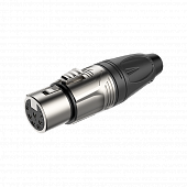 Roxtone RX3FDWP-NG  разъем cannon (XLR) панельный мама 3-х контактный, цвет серебро