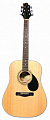 GregBennett GA100S/N акустическая гитара, корпус "мини-джамбо", ель, цвет натуральный