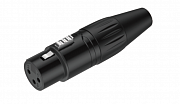 Roxtone RX3FP-BT разъем cannon кабельный, мама 3-х контактный. цвет черный