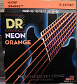 DR Strings NOE-10  струны для электрогитары Neon Orange Electric, 10-46, оранжевый неон