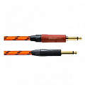 Cordial Blacklight Edition 3 PP-O гитарный кабель джек моно 6.3мм/джек моно 6.3мм, 3 метра, оранжевый