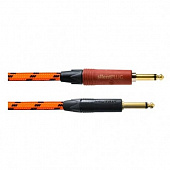 Cordial Blacklight Edition 3 PP-O гитарный кабель джек моно 6.3мм/джек моно 6.3мм, 3 метра, оранжевый