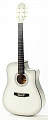 Jovial DBC45E-WH электроакустическая гитара, цвет белый
