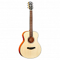 Kepma EDCE All-Mahogany Matt электроакустическая гитара, цвет натуральный, в комплекте 3 метровый кабель