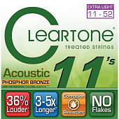 Cleartone 7411  струны для акустической гитары 11-52, 6 комплектов без упаковки