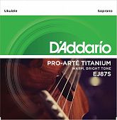 D'Addario EJ87S  струны для укулеле сопрано, нейлон Titanium