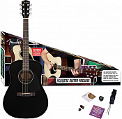 Fender CD-60 Dreadnought Pack Black акустическая гитара с набором