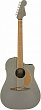 Fender Redondo Plyr Slate Satin WN электроакустическая гитара, цвет серый