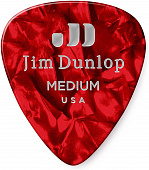 Dunlop Celluloid Red Pearloid Medium 483P09MD 12Pack  медиаторы, средние, 12 шт.