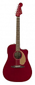 Fender Redondo Player CAR электроакустическая гитара, цвет красный металлик
