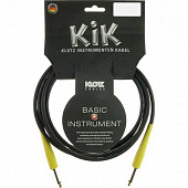 Klotz KIKC6.0PP5 инструментальный кабель, чёрный, длина 6 метров, желтые разъёмы