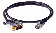 Klotz HA-DV-G03 видеокабель с позолоченными контактами DVI и HDMI, цвет чёрный, 3 метра
