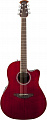 Ovation CS24-RR Celebrity Standard Mid Cutaway Ruby Red электроакустическая гитара, цвет красный прозрачный рубин