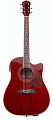Oscar Schmidt OG2CE TR (A)  электроакустическая гитара, цвет красный