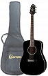 Crafter D-8/ BK  акустическая гитара с чехлом, цвет черный