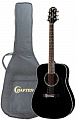 Crafter D-8/ BK  акустическая гитара с чехлом, цвет черный