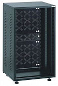 Euromet EU/R-24LXPA 05387 рэковый шкаф с дверью из оргстекла и задней стенкой, 24U, цвет черный