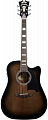 D'Angelico Premier Bowery Grey Black  электроакустическая гитара, массив ели, цвет серый берст