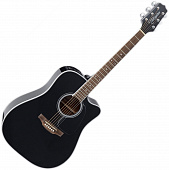 Takamine GD34CE-BLK  электроакустическая гитара дредноут с вырезом, цвет чёрный