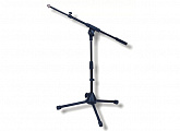Eco MS001T Black  телескопическая микрофонная стойка журавль low-level, длинна стрелы 55-78 см, цвет матовый черный