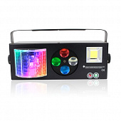 AstraLight NC-L417 многофункциональный световой прибор, 4 эффекта - динамические LED-эффекты, зеленый и красный лазеры и стробоскоп на 30Вт