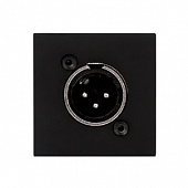Audac CP45XLM/B  панель подключения XLR-M размера D стандарта 45 х 45 мм, цвет чёрный