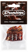 Dunlop Plastic Thumbpick Shell 9023P 4Pack  когти на большой палец, жесткие, пятнистые, 4 шт.