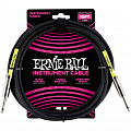 Ernie Ball 6048 кабель инструментальный с прямыми джеками, 3 метра черный.