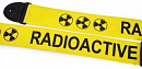 Rockstrap RST NY1CP RadioAct B гитарный ремень, желтый с графикой "Radioactive"